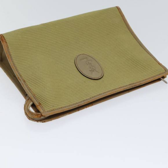 SAINT LAURENT Clutch Bag PVC 2Set Beige Auth bs13220 - Picture 6 of 16